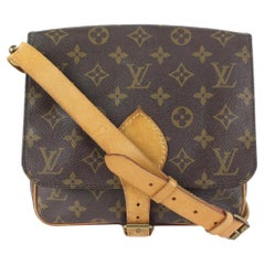 Louis Vuitton Monogram Cartouchiere MM Crossbody Flap Bag 99lv89