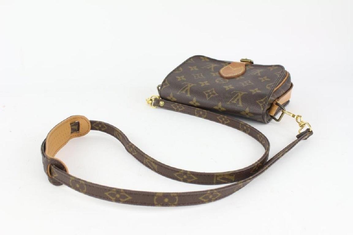 Louis Vuitton Monogram Cartouchiere PM Crossbody Bag 1025lv22 In Fair Condition For Sale In Dix hills, NY