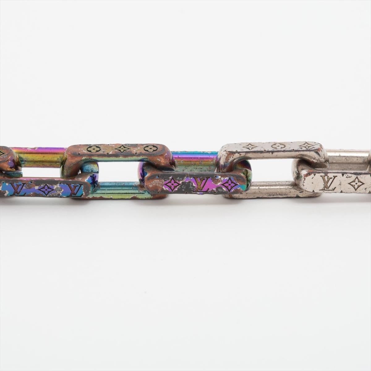 Louis Vuitton Monogram Chain Bracelet Multicolor x Silver In Good Condition In Humacao, PR