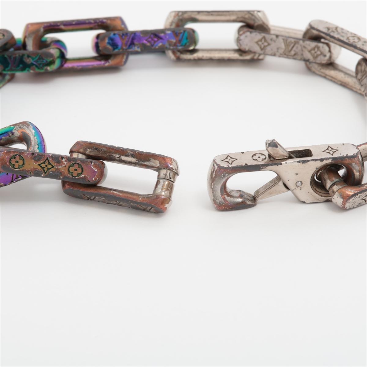 Louis Vuitton Monogram Chain Bracelet Multicolor x Silver 1