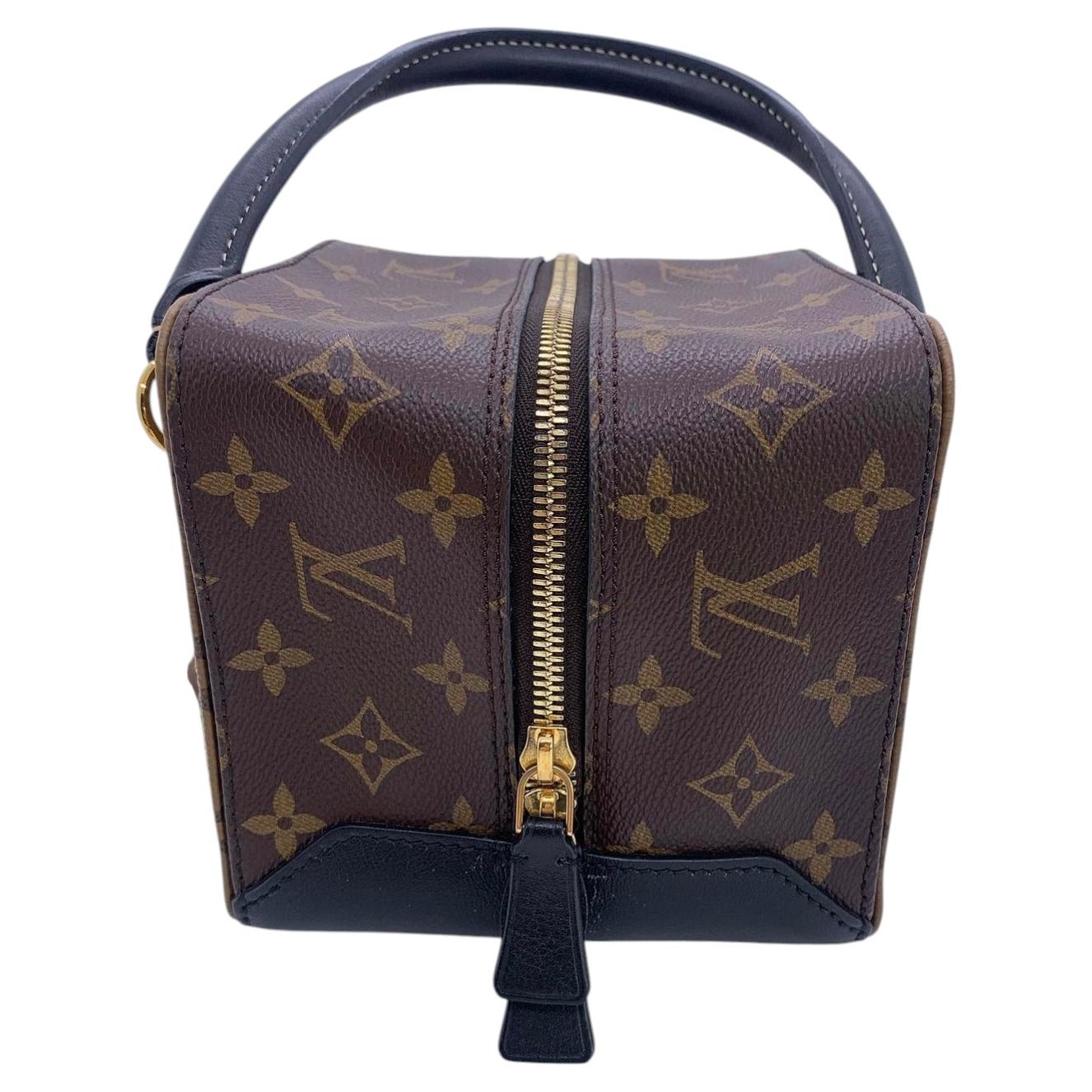 Louis Vuitton Monogram Chain Top Handle Shoulder Bag Brown Black Women Classic For Sale