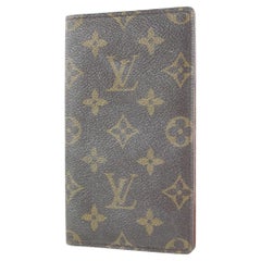 Vintage Louis Vuitton Monogram Checkbook Bifold Wallet 904lvs413