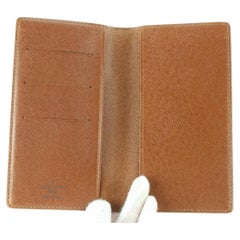 Louis Vuitton Monogram Checkbook Cover Long Flap Wallet 8LK0216