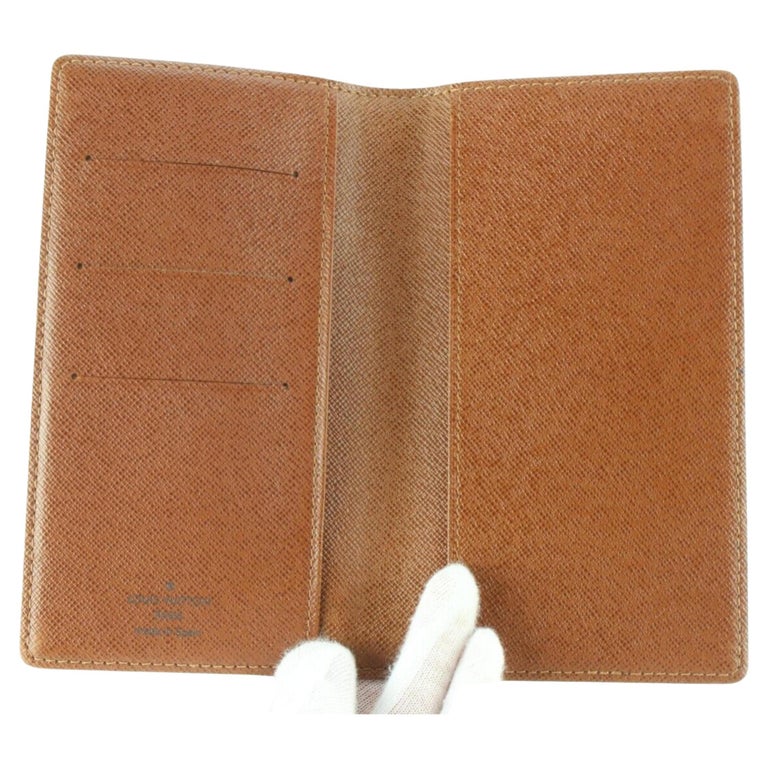 Louis Vuitton Monogram Checkbook Cover Long Flap Wallet 8LK0216 For Sale