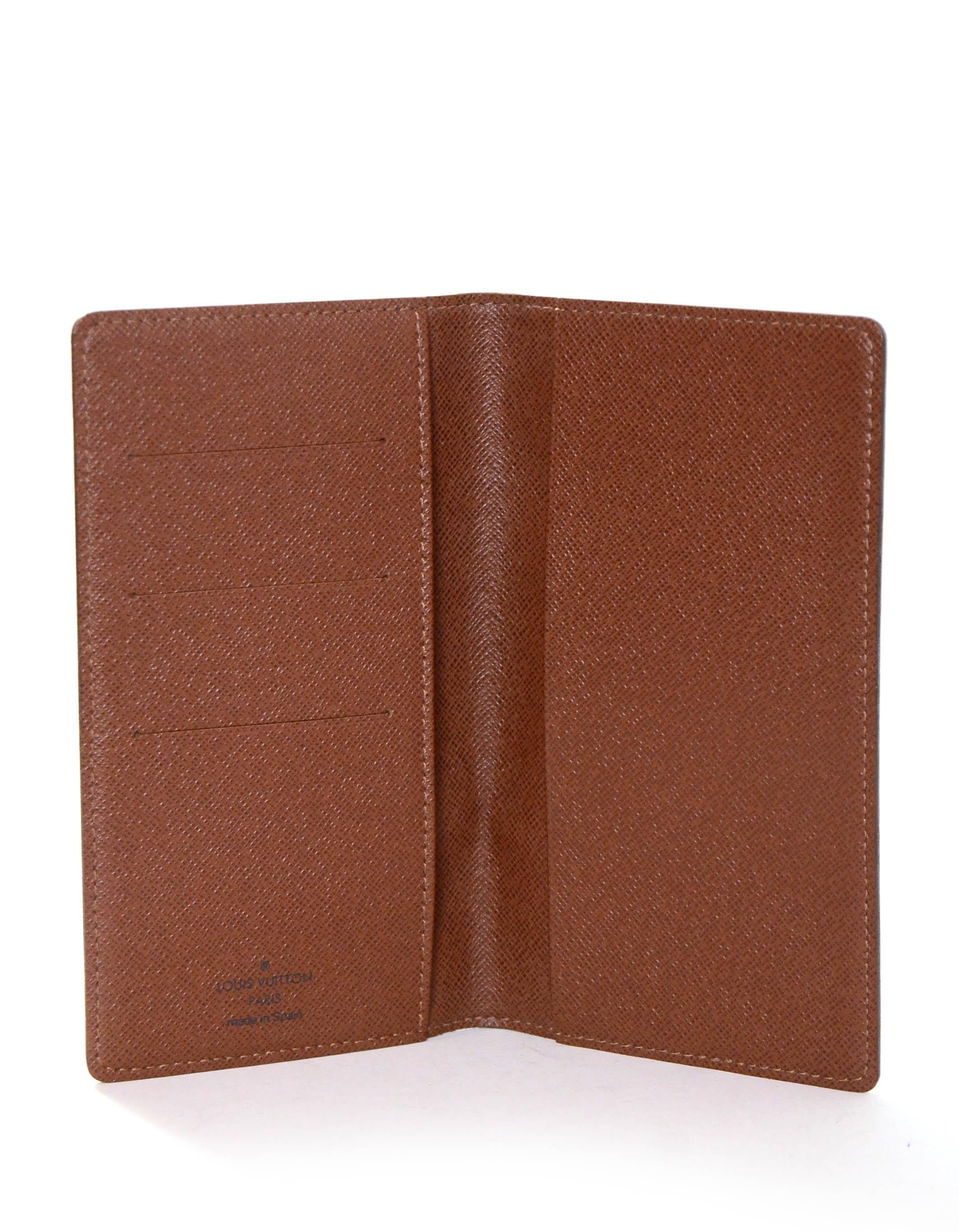 Black Louis Vuitton Monogram Checkbook Holder/ Wallet
