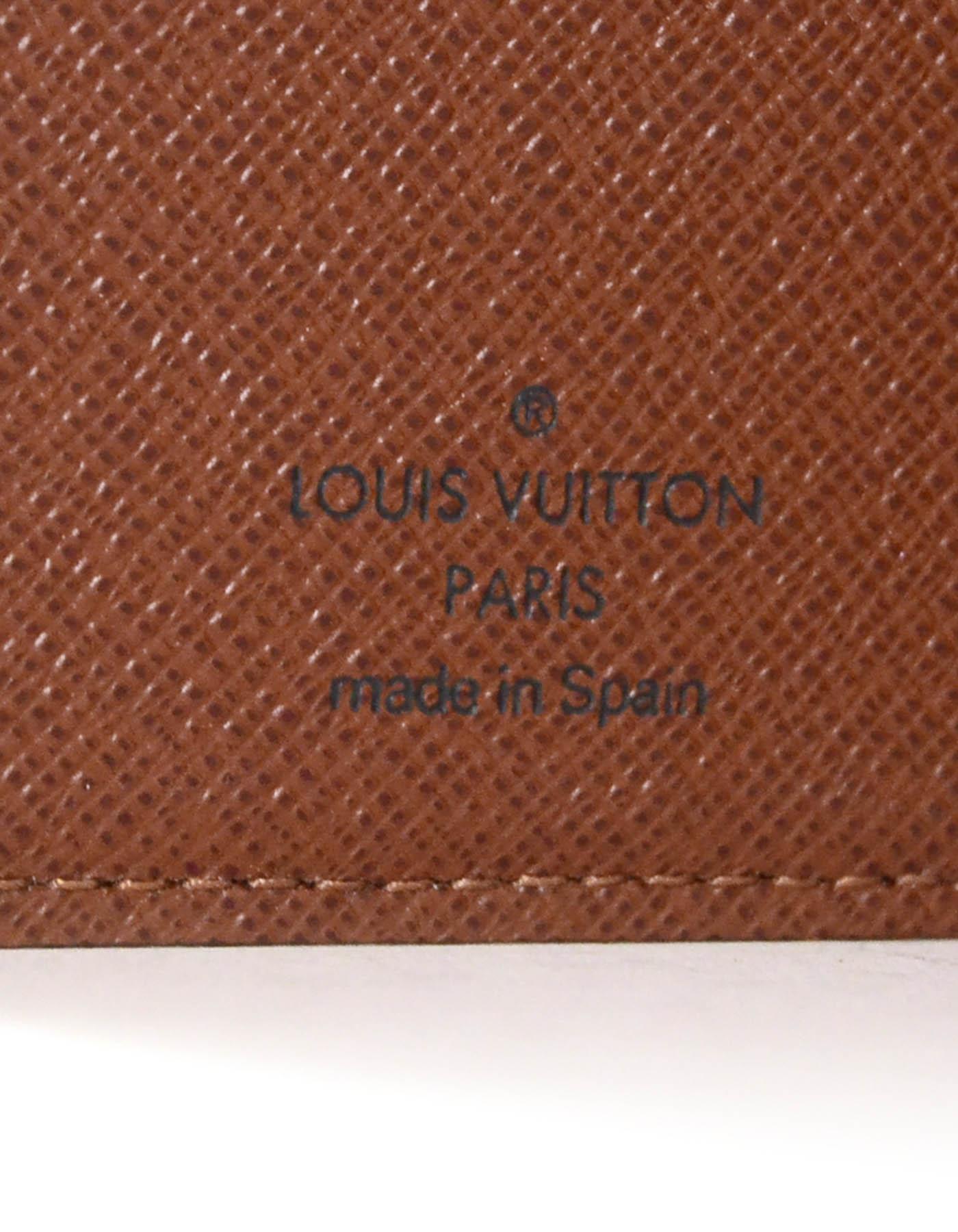 Louis Vuitton Monogram Checkbook Holder/ Wallet In Excellent Condition In New York, NY