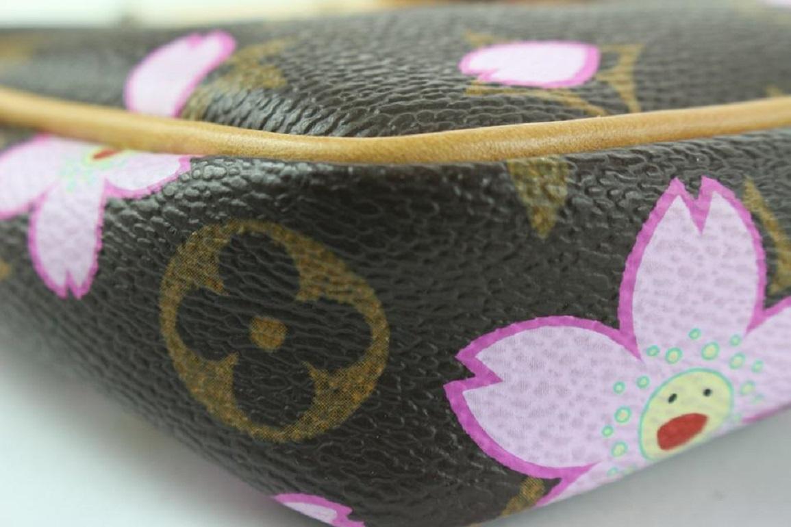 Louis Vuitton Monogram Cherry Blossom Pochette Accessoires Wristlet Pouch Bag 4