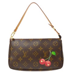 Louis Vuitton Monogram Cherry Small Evening Top Handle Shoulder Pochette Bag 