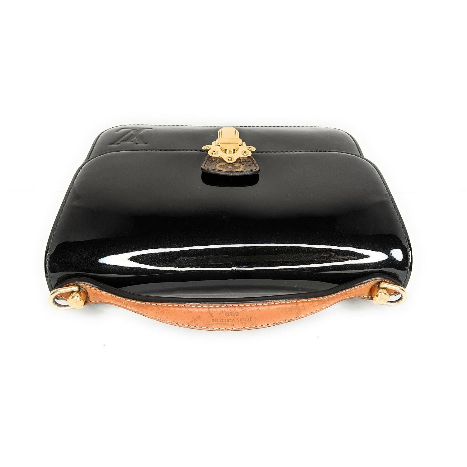 Women's Louis Vuitton Monogram Cherrywood Black Patent BB Handbag