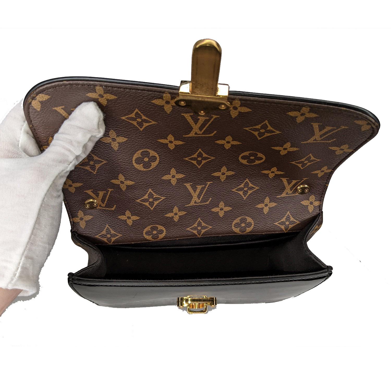 Louis Vuitton Monogram Cherrywood Black Patent BB Handbag 1