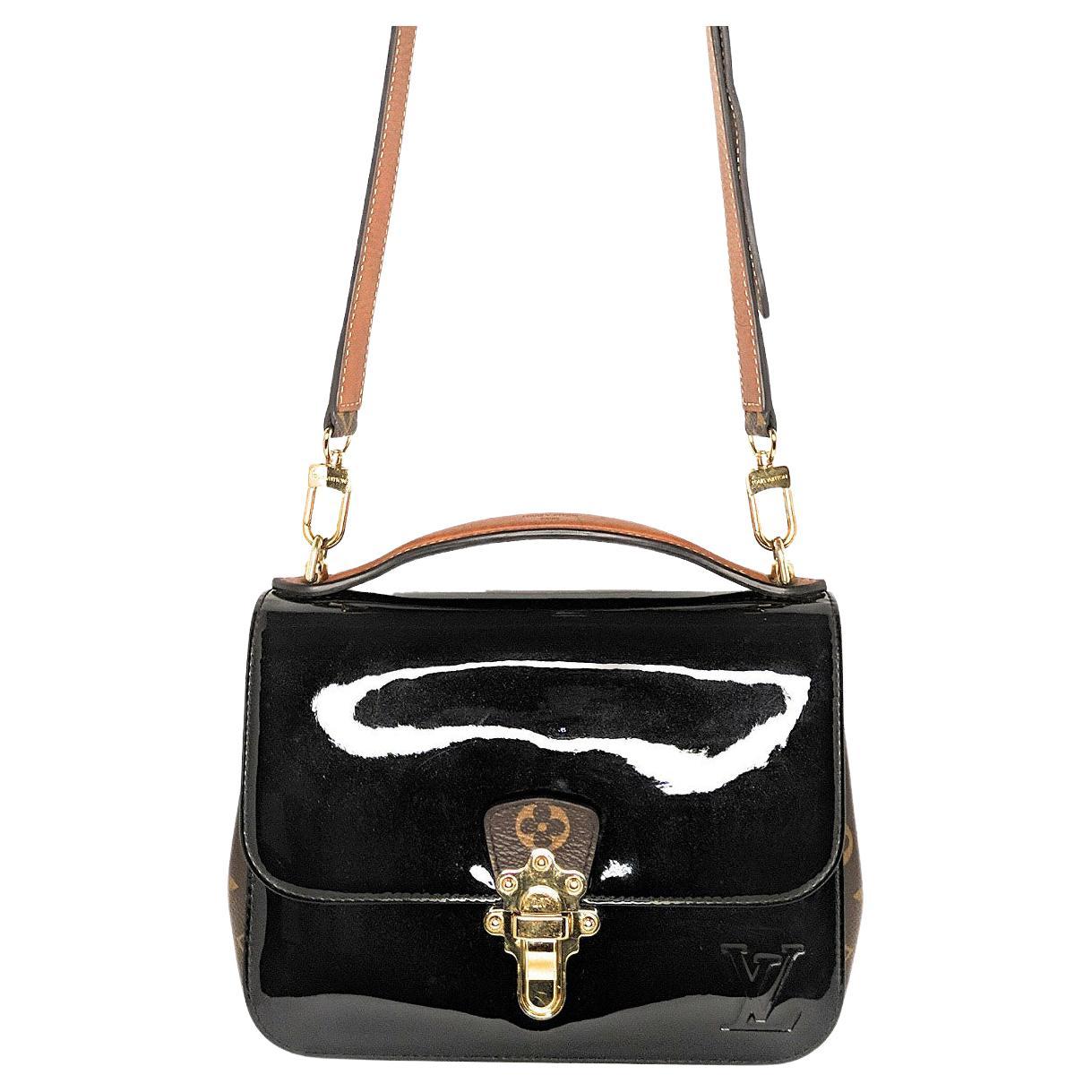 Louis Vuitton Monogram Cherrywood Black Patent BB Handbag