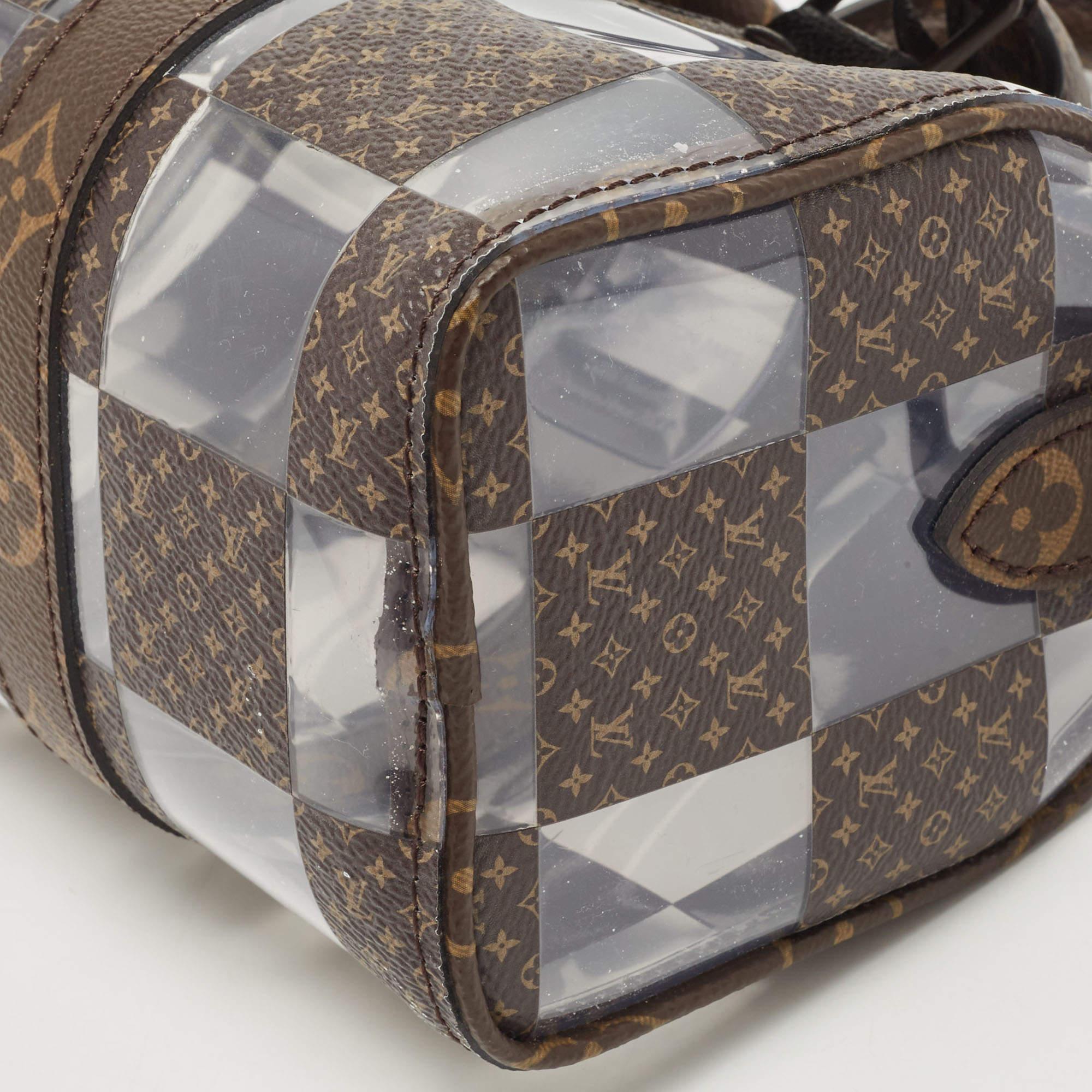 Women's Louis Vuitton Monogram Chess Canvas and PVC Keepall Bandoulière 25 Bag