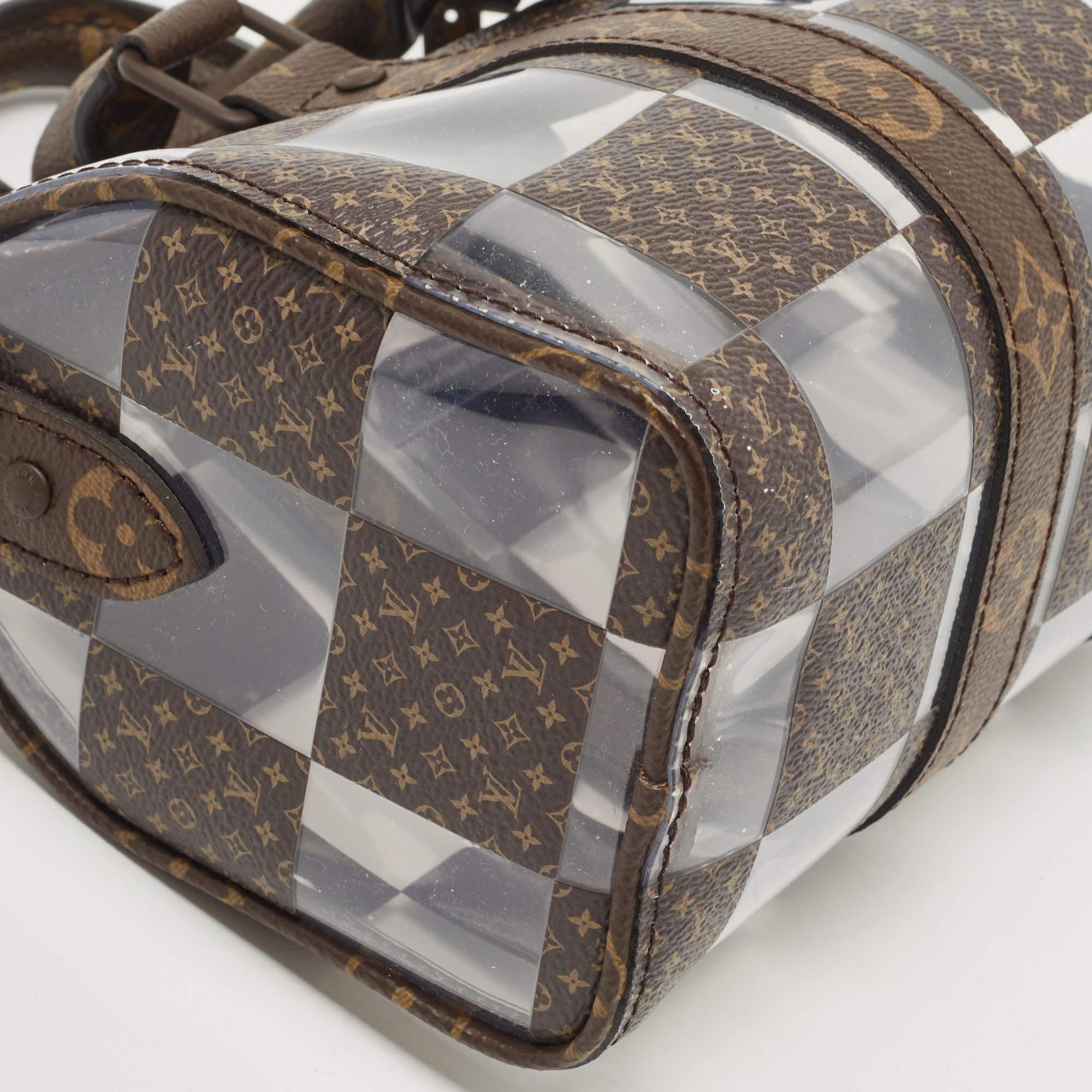 Louis Vuitton Monogram Chess Canvas and PVC Keepall Bandoulière 25 Bag 4