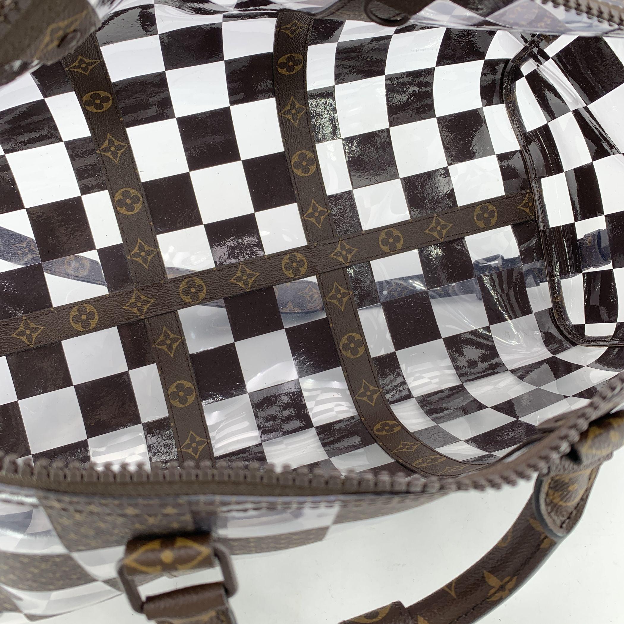 Louis Vuitton Monogram Chess Keepall Bandouliere 50 Duffle Bag For Sale 1