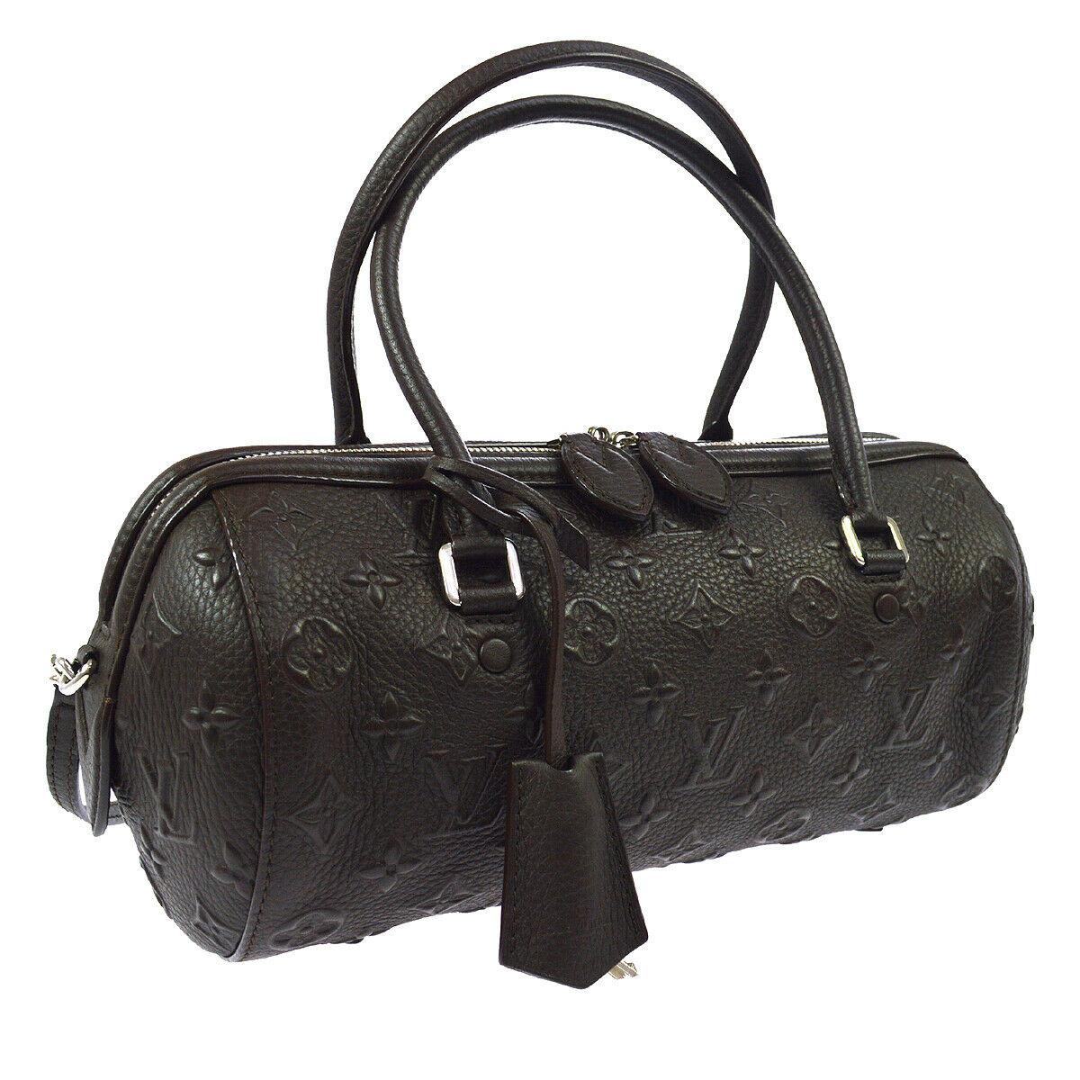 Black Louis Vuitton Monogram Choc Brown Leather Top Handle Satchel Shoulder Bag
