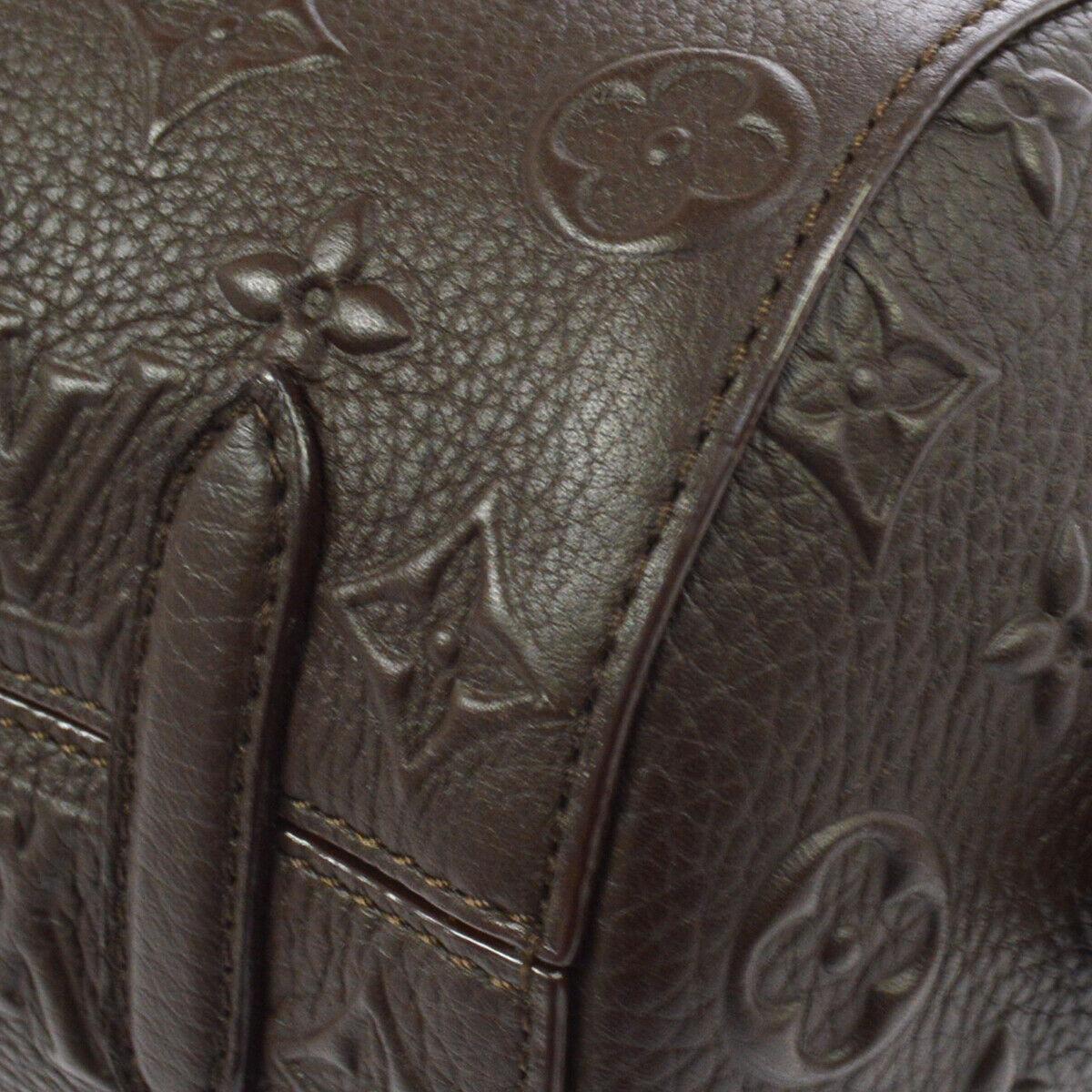 Women's Louis Vuitton Monogram Choc Brown Leather Top Handle Satchel Shoulder Bag