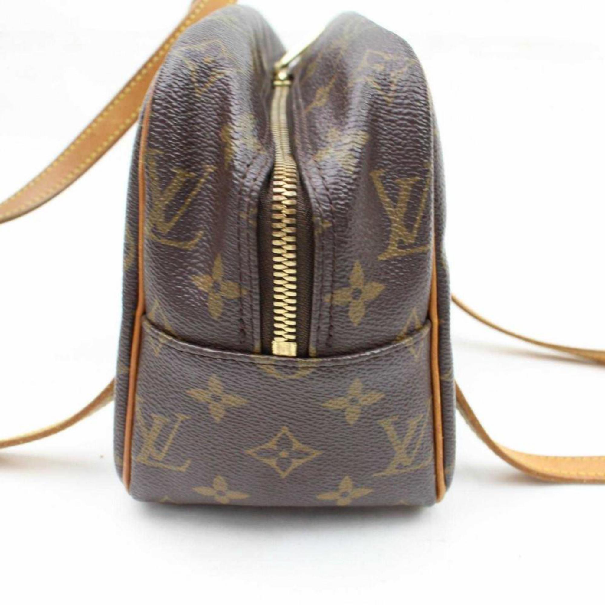 Louis Vuitton Monogram Cite 866489 Brown Coated Canvas Shoulder Bag For Sale 2