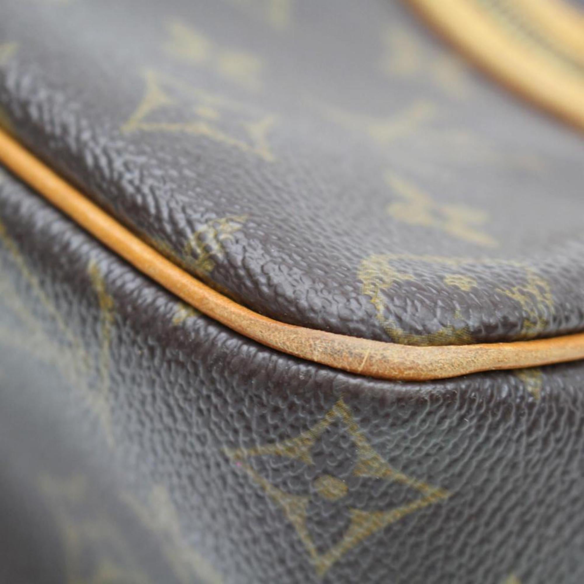 Louis Vuitton Monogram Cite 866489 Brown Coated Canvas Shoulder Bag For Sale 3