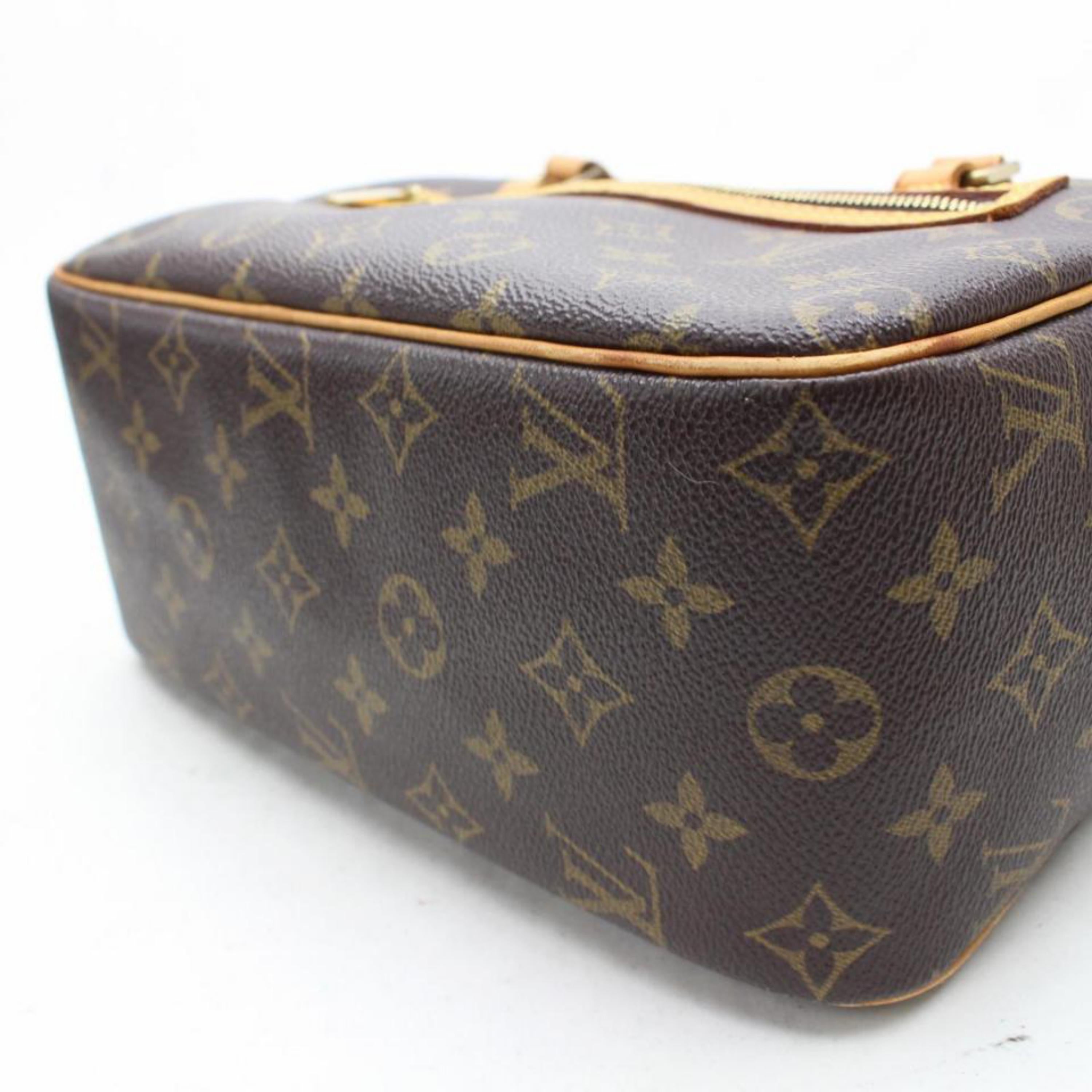 Louis Vuitton Monogram Cite Mm 867852 Brown Coated Canvas Shoulder Bag 3
