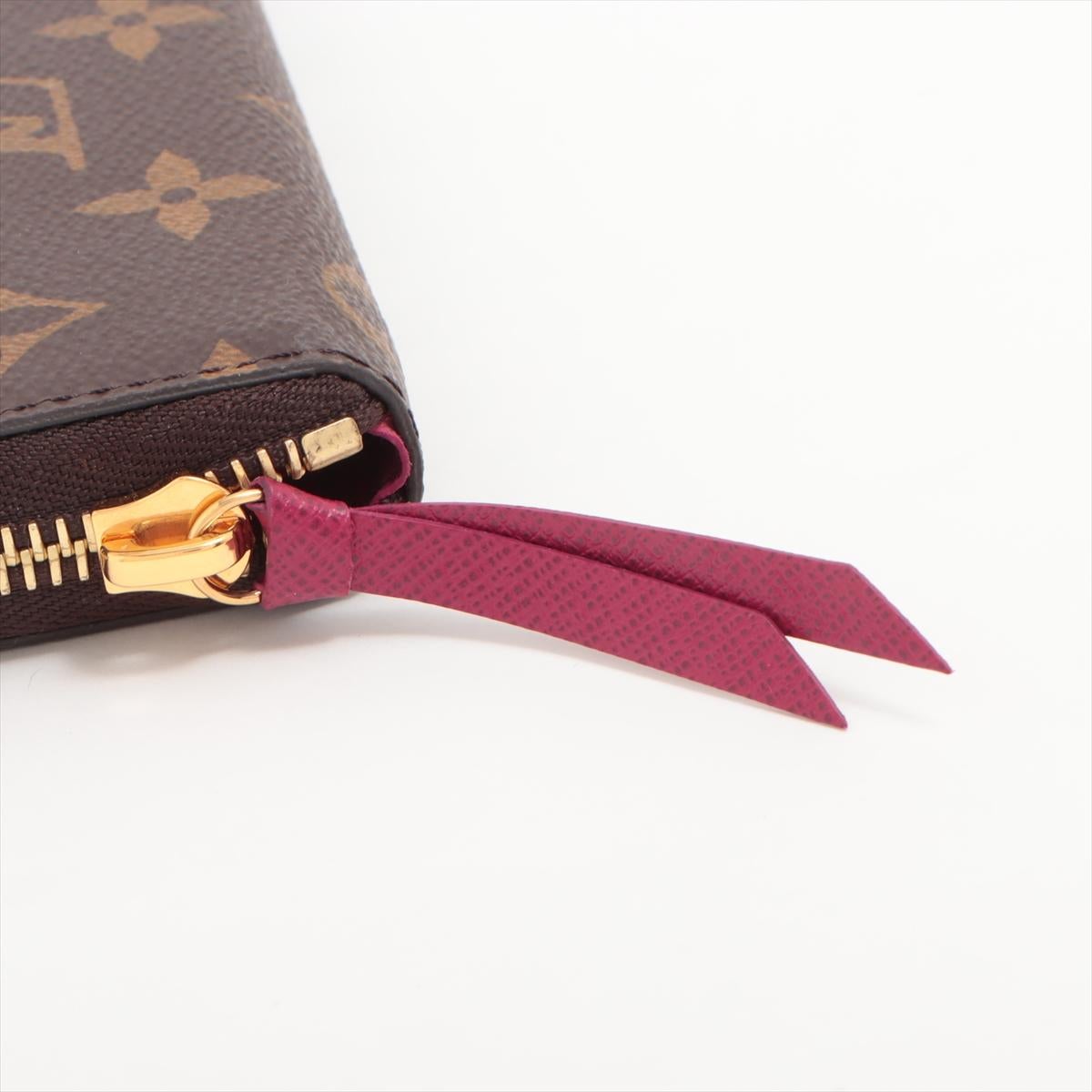 Louis Vuitton Monogram Clemence Long Wallet Fuchsia For Sale 9