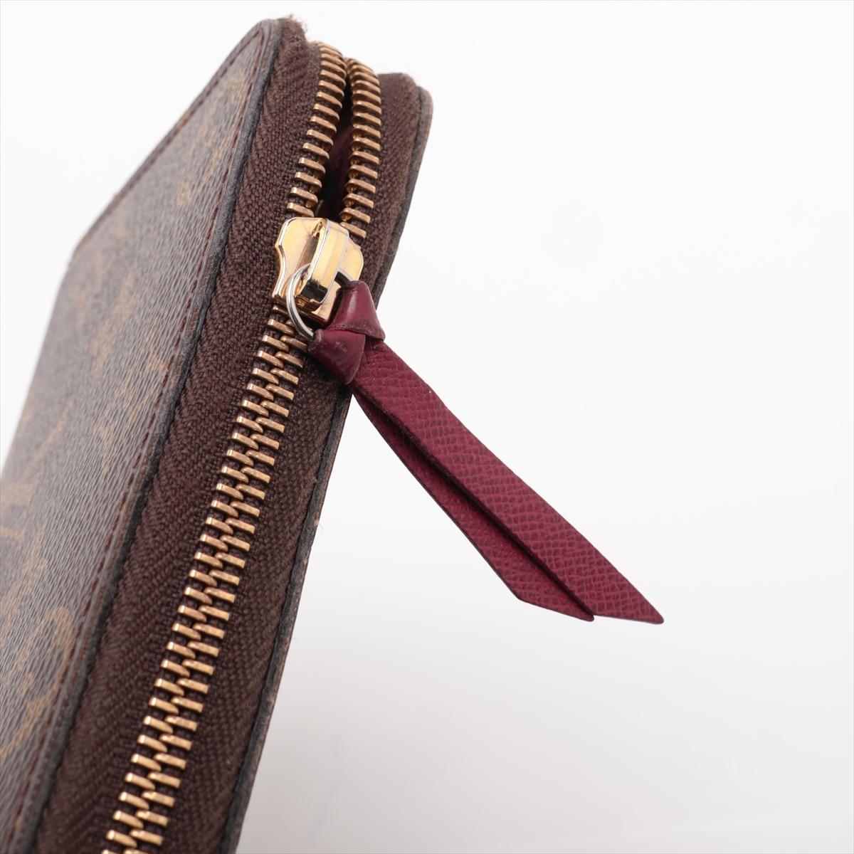 Louis Vuitton Monogram Clemence Portafoglio Lungo Fucsia in vendita 8