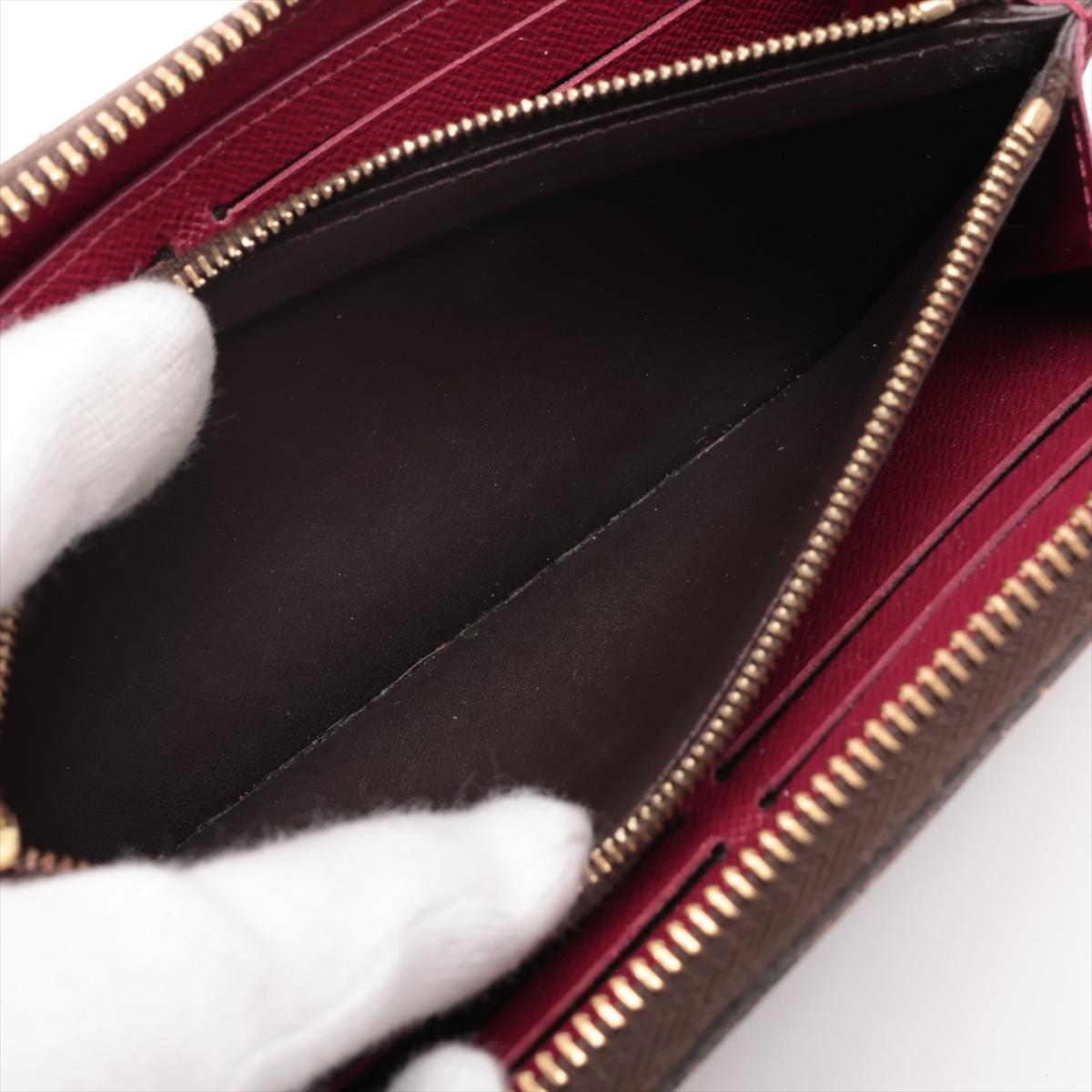 Louis Vuitton Monogram Clemence Portafoglio Lungo Fucsia in vendita 4