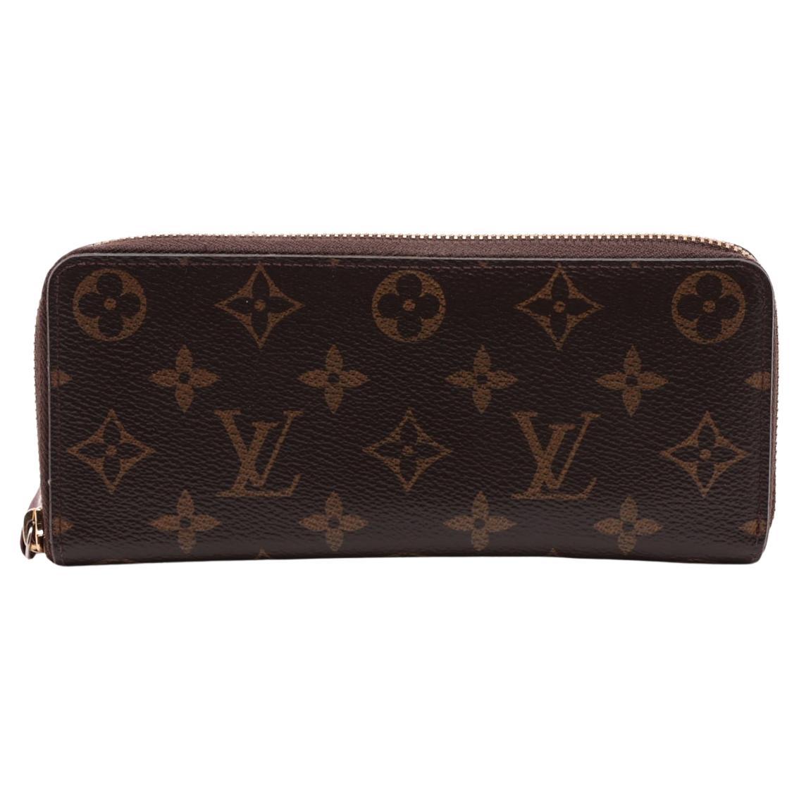 Louis Vuitton Monogram Clemence Portafoglio Lungo Fucsia in vendita