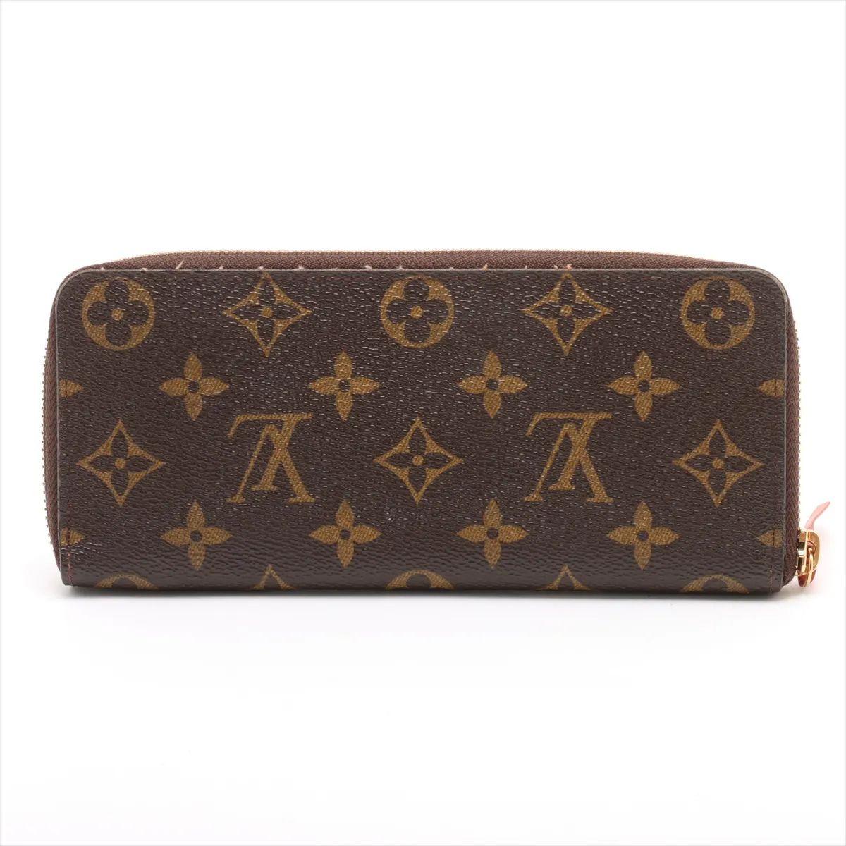 Nero Louis Vuitton Portafoglio Monogram Clemence Marrone x Arancione in vendita