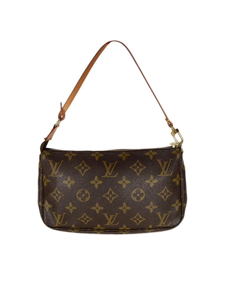 Louis Vuitton Monogram Coated Canvas Accessories Pochette Bag For Sale at 1stdibs