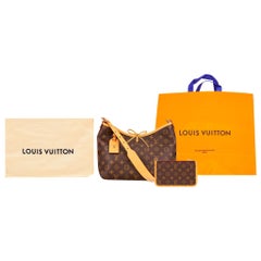 Louis Vuitton Monogram Coated Canvas CarryAll PM Bag With A Matching Pouch