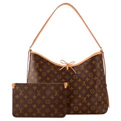 Louis Vuitton Monogram Coated Canvas CarryAll PM Bag With A Matching Pouch