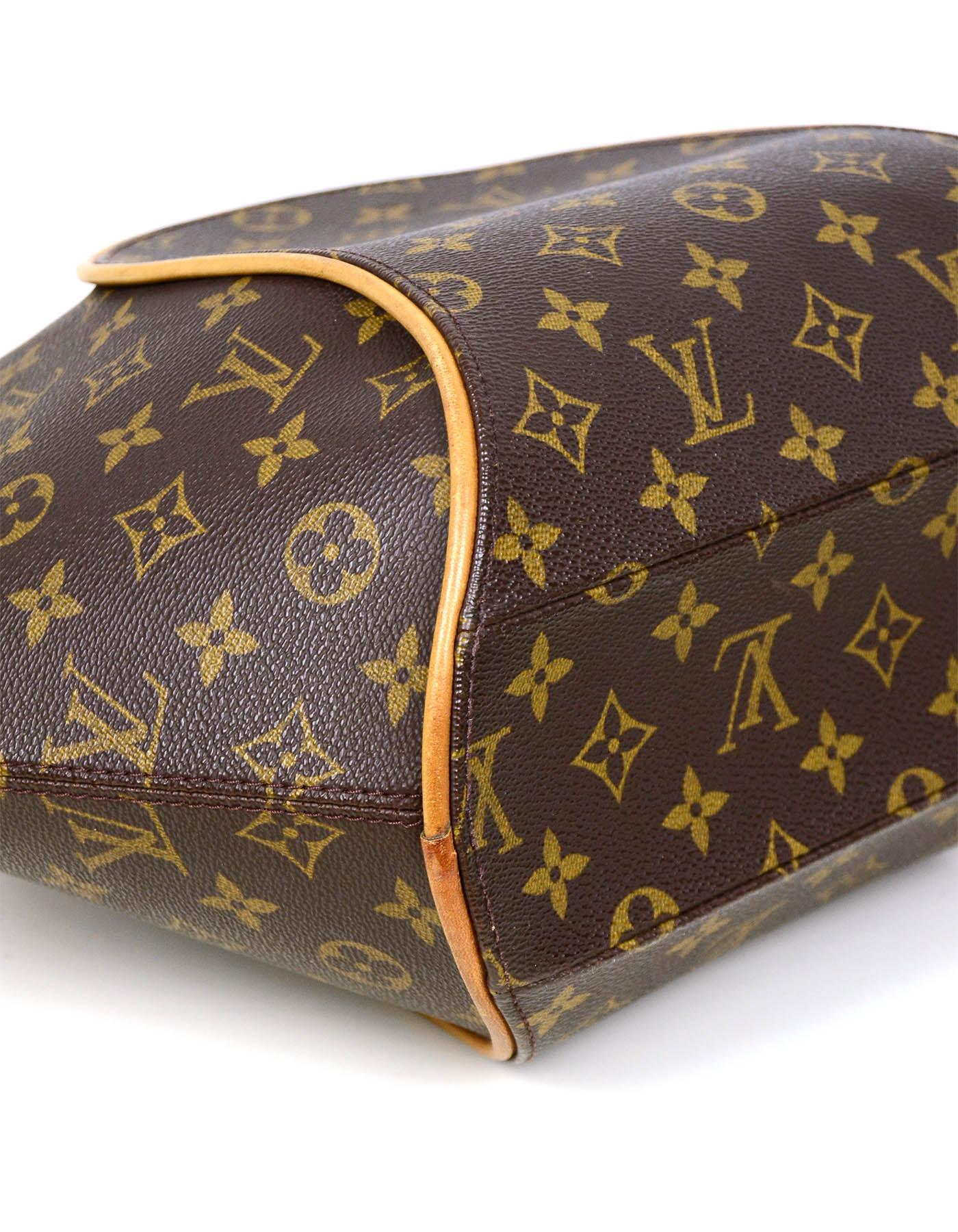 Louis Vuitton Monogram Coated Canvas Ellipse MM Top Handle Bag In Excellent Condition In New York, NY