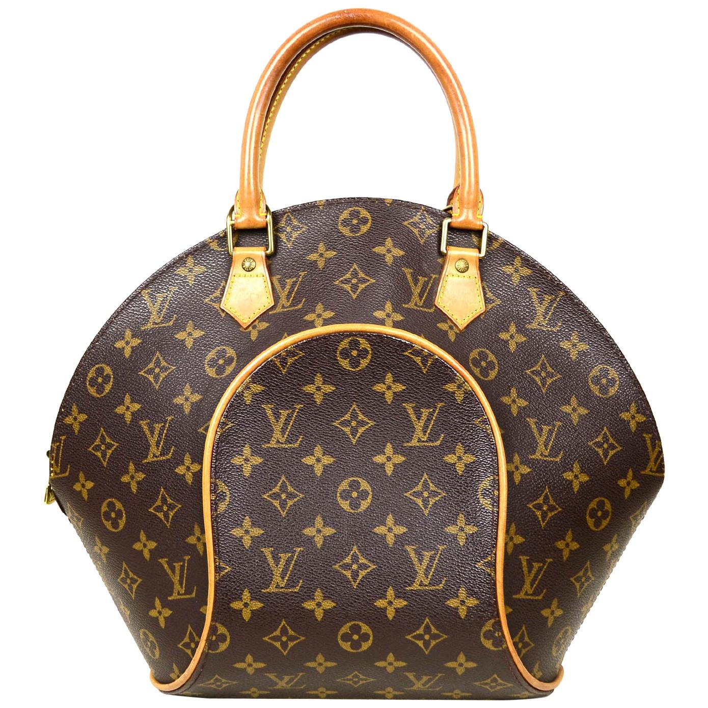 Louis Vuitton Monogram Coated Canvas Ellipse MM Top Handle Bag