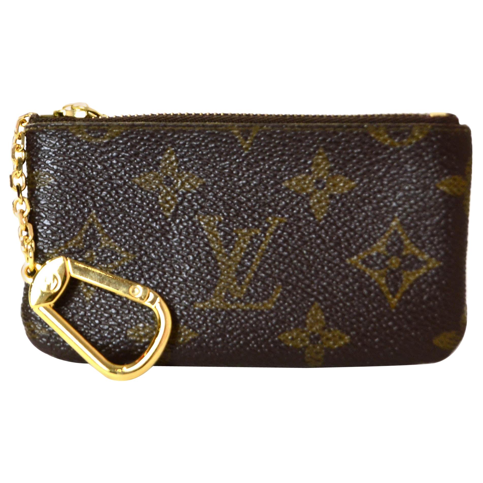 Louis Vuitton Monogram Coated Canvas Key Pouch/ Coin Purse