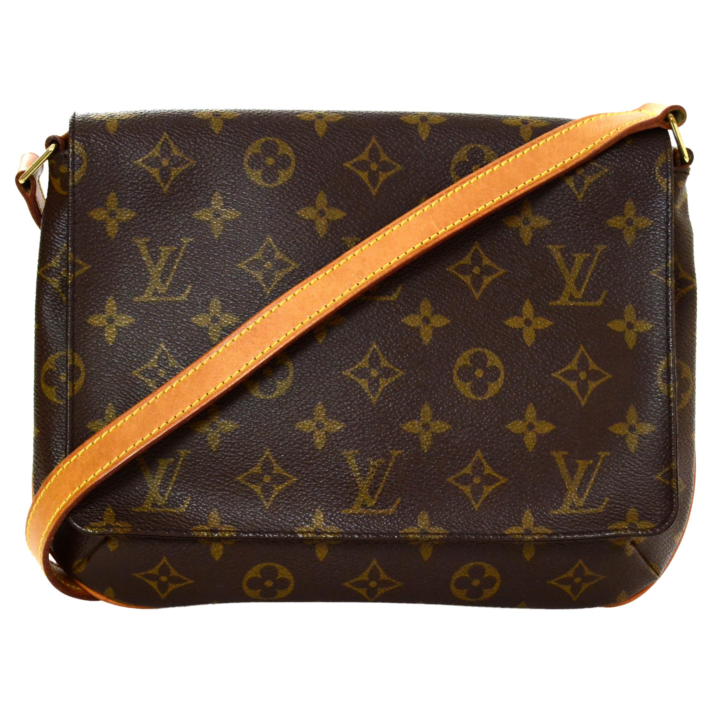 Musette Tango Shoulder bag in Monogram Coated Canvas, Gold Hardware