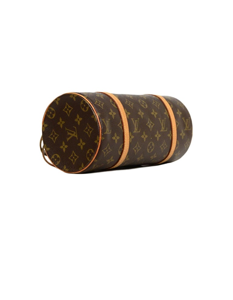Louis Vuitton Papillon 27 Cylinder Tube shaped Barrel Bag Purse Handbag in  Monogram Canvas Vintage classic Bag Made in the USA