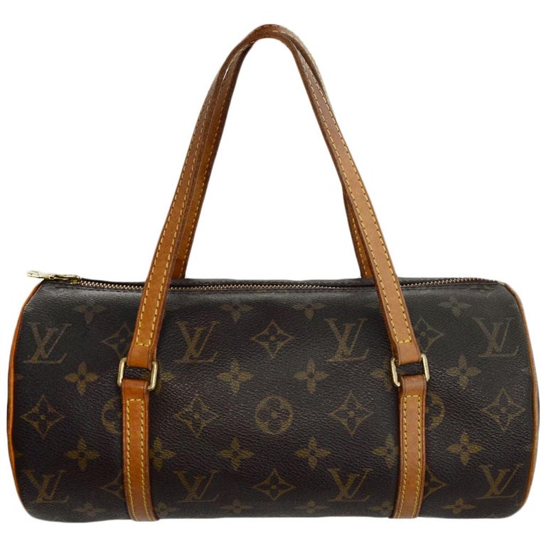 Louis Vuitton Monogram Coated Canvas Papillon 26 Barrel Bag For Sale at