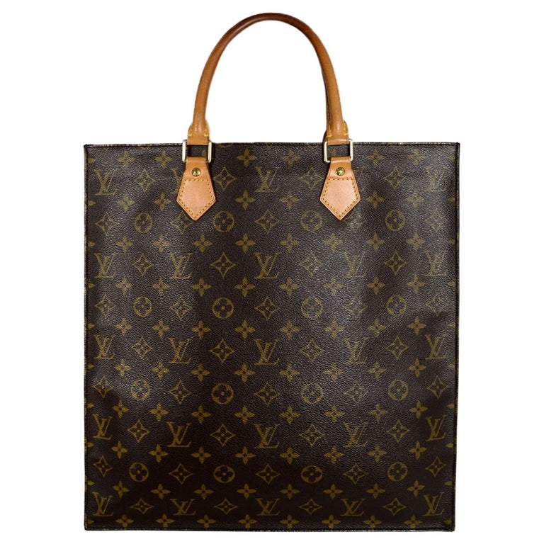 Louis Vuitton Monogram Coated Canvas Sac Plat Tote rt $1,350 For Sale ...
