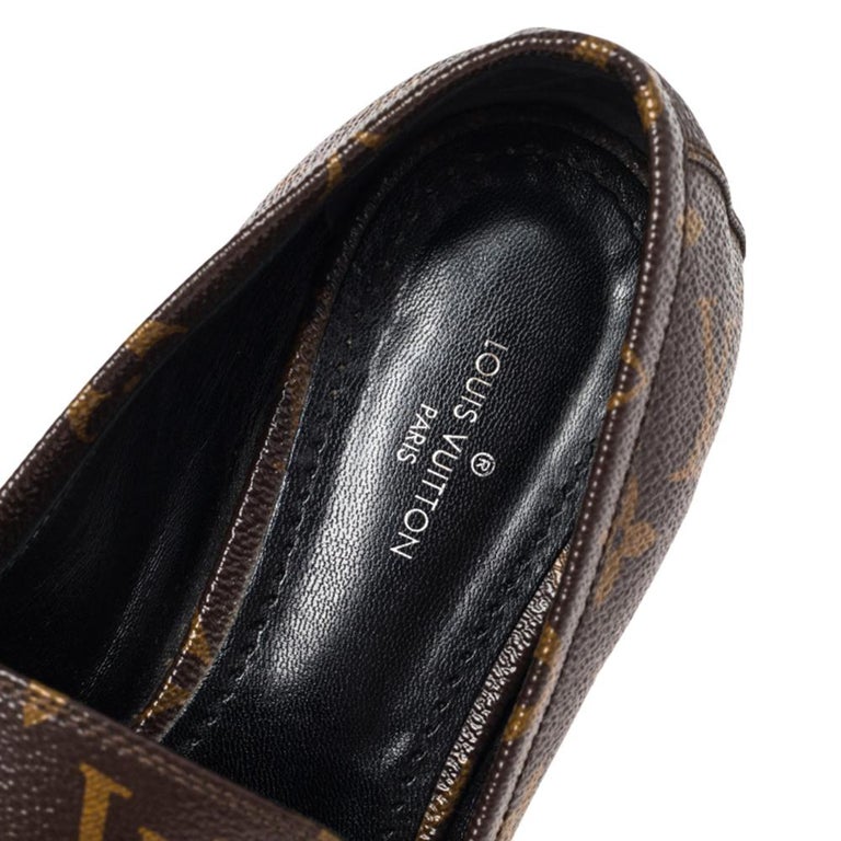 Louis Vuitton Monogram Coated Canvas Upper Case Loafers Size 36