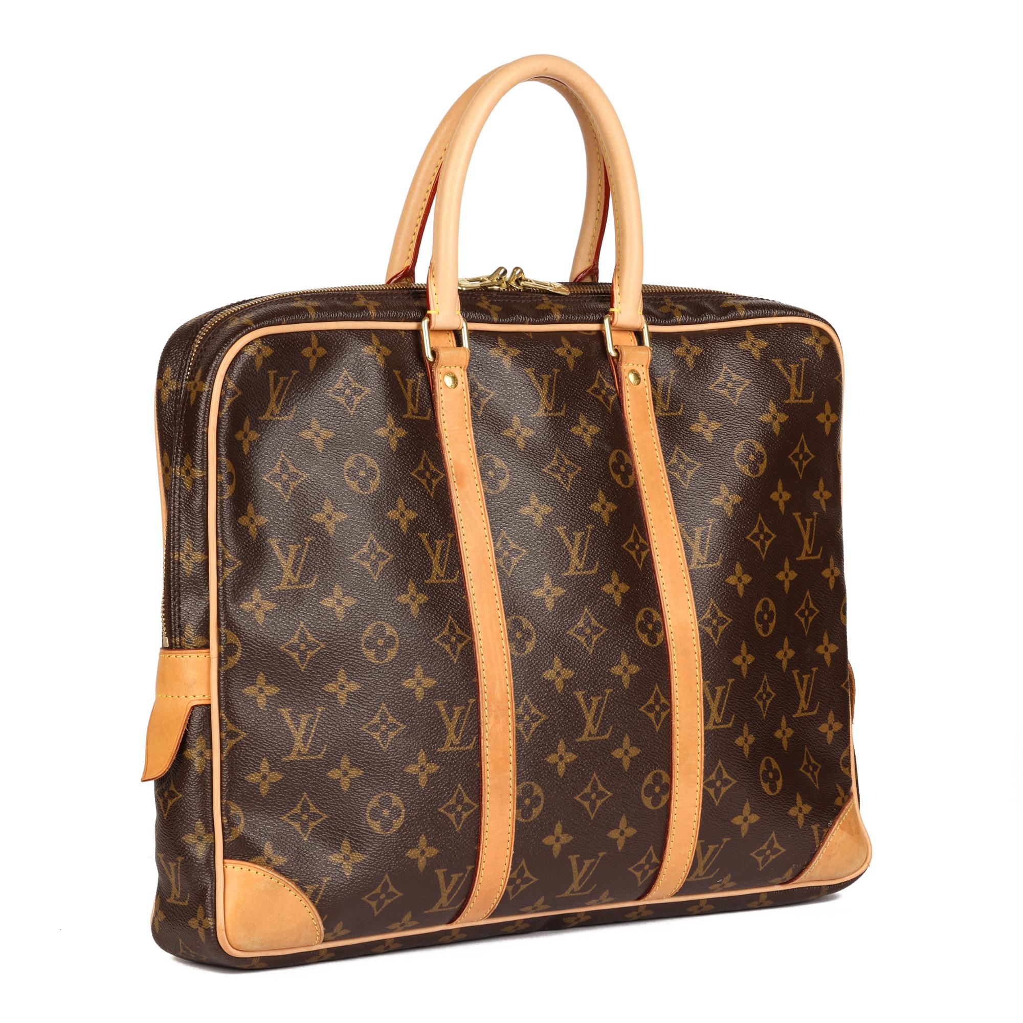 LOUIS VUITTON
Brown Monogram Coated Canvas & Vachetta Leather Vintage Porte Documents Voyage

Serial Number: BA2192
Age (Circa): 2012
Accompanied By: Louis Vuitton Dust Bag
Authenticity Details: Date Stamp (Made in France)
Gender: Unisex
Type: