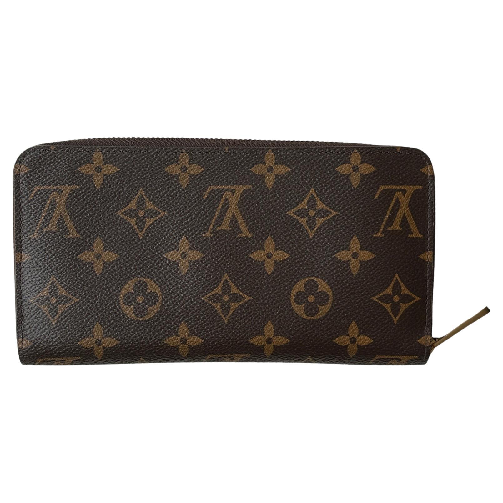 Louis Vuitton Monogram Zippy Wallet

Made In: USA
Color: Brown
Hardware: Goldtone
Materials: Leather
Lining: Leather
Closure/Opening: Zip around
Interior Pocket: 12 card slots, 3 large gusseted compartments, 2 inside flat pockets, zipped coin