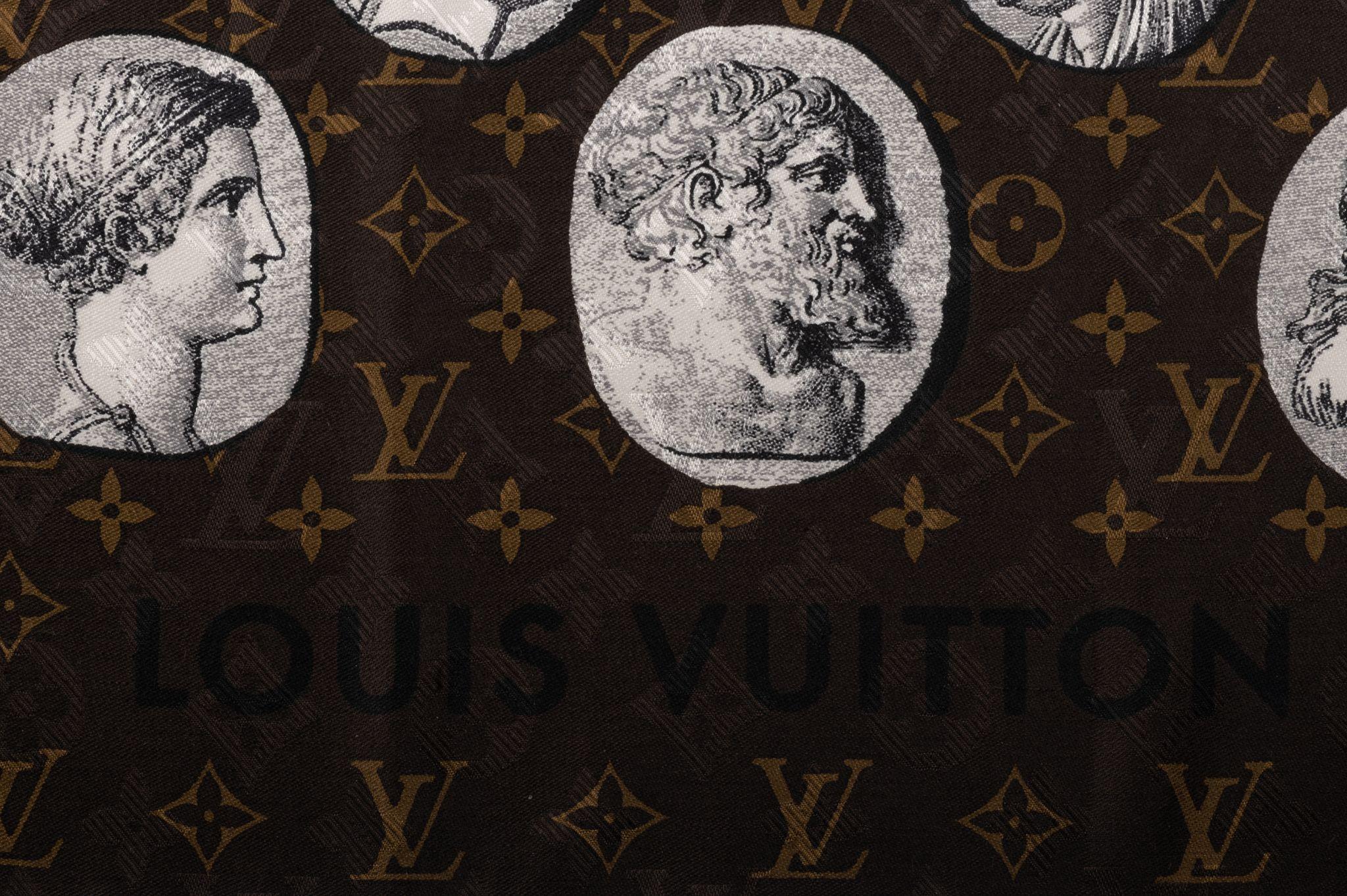 Black Louis Vuitton Monogram Fornasetti Shawl