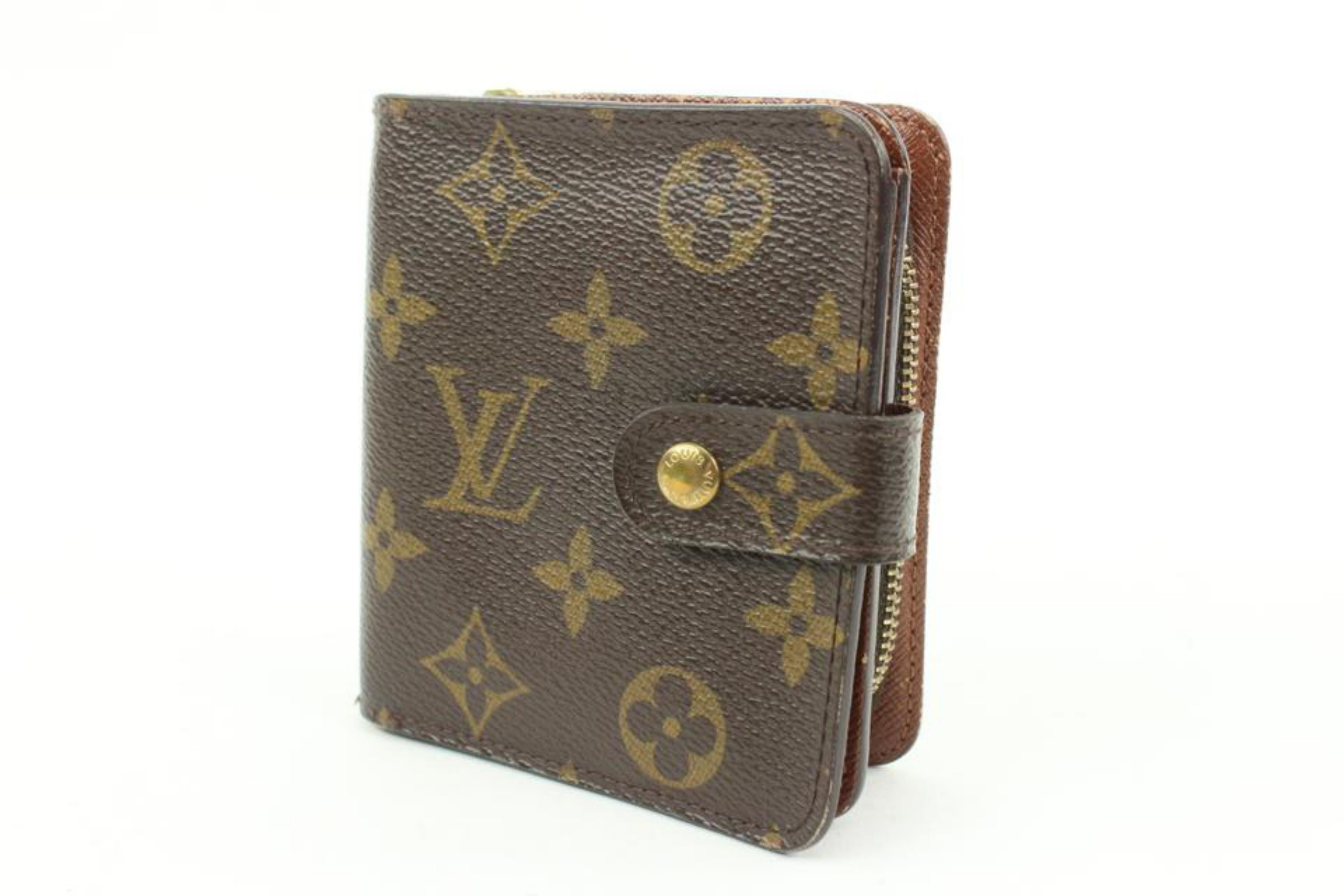 Louis Vuitton Monogram Compact Wallet Zippy Snap Zip 91lv225s For Sale 4
