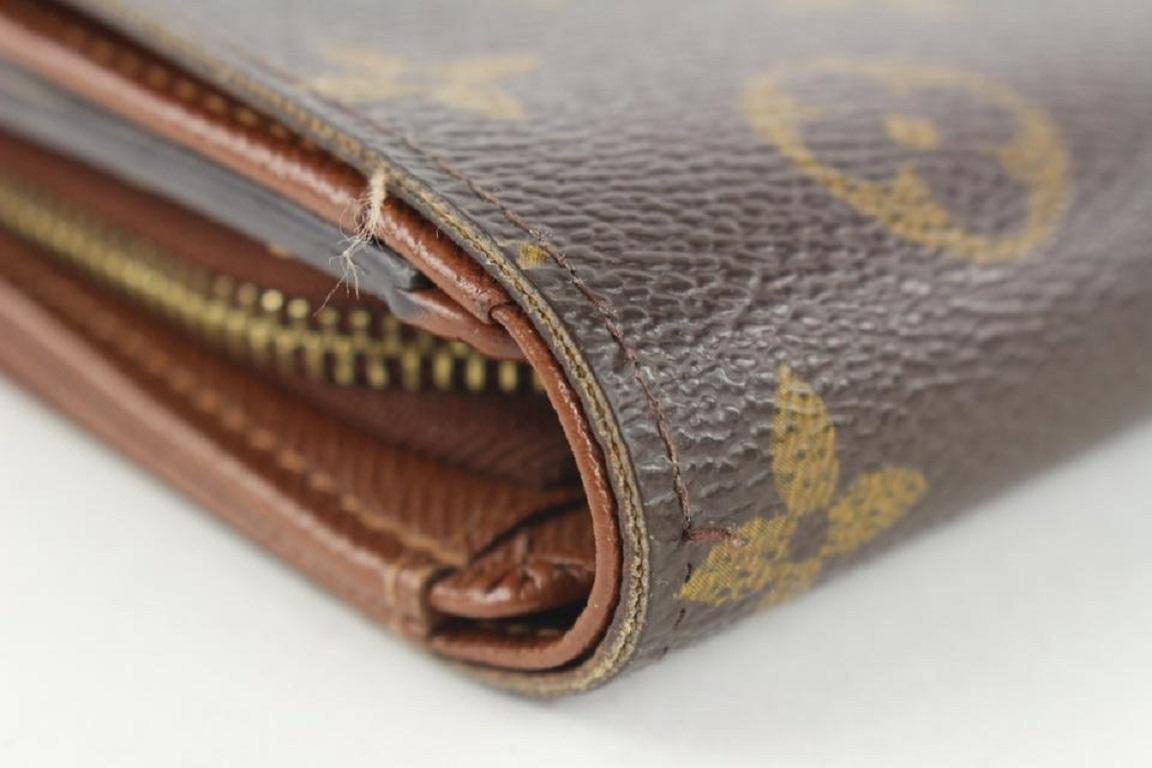 Louis Vuitton - Portefeuille compact à fermeture Éclair avec monogramme 144lvs430 en vente 5
