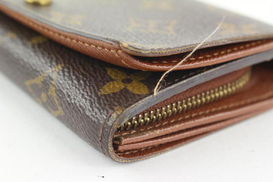 Louis Vuitton - Portefeuille compact à fermeture Éclair avec monogramme 144lvs430 en vente 6