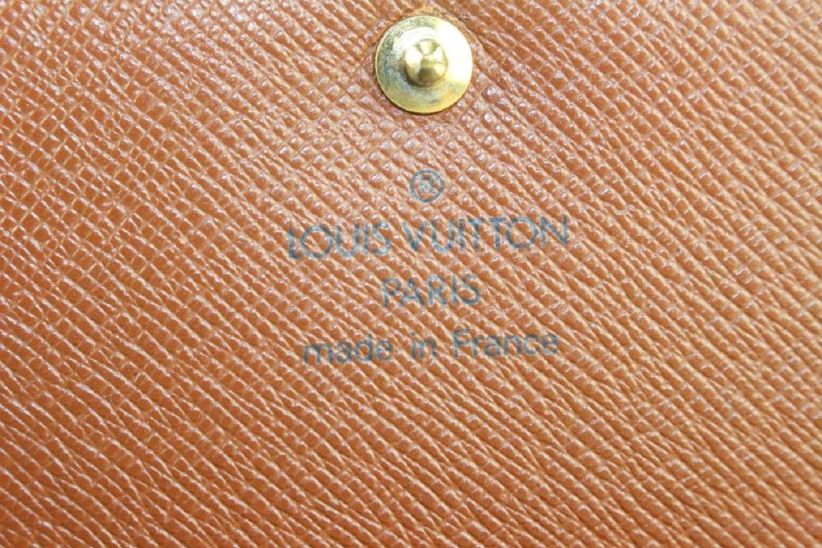 Louis Vuitton - Portefeuille compact à fermeture Éclair avec monogramme 144lvs430 Pour femmes en vente