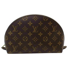 Louis Vuitton Monogram Cosmetic Pouch GM Demi Ronde Make up Case Toiletry 861176