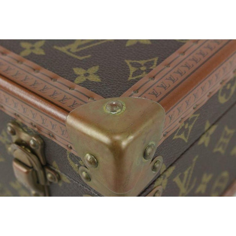 LOUIS VUITTON 100% Clutch Box Hard Trunk Monogram Macassar Canvas Crossbody  Bag