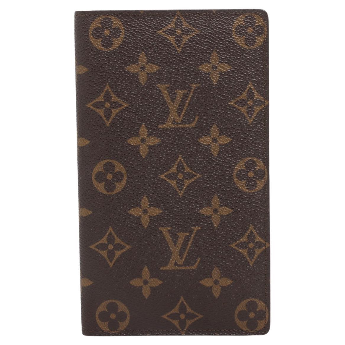 Louis Vuitton Monogram Credit Bill Long Wallet Brown For Sale