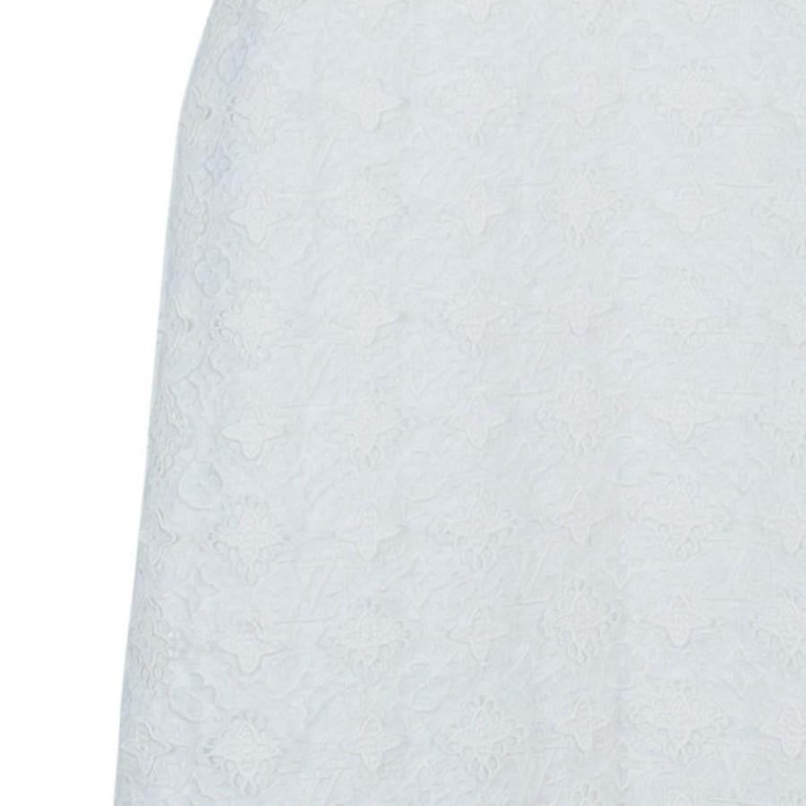 Louis Vuitton Monogram Crochet Linen Sleeveless Dress M 1